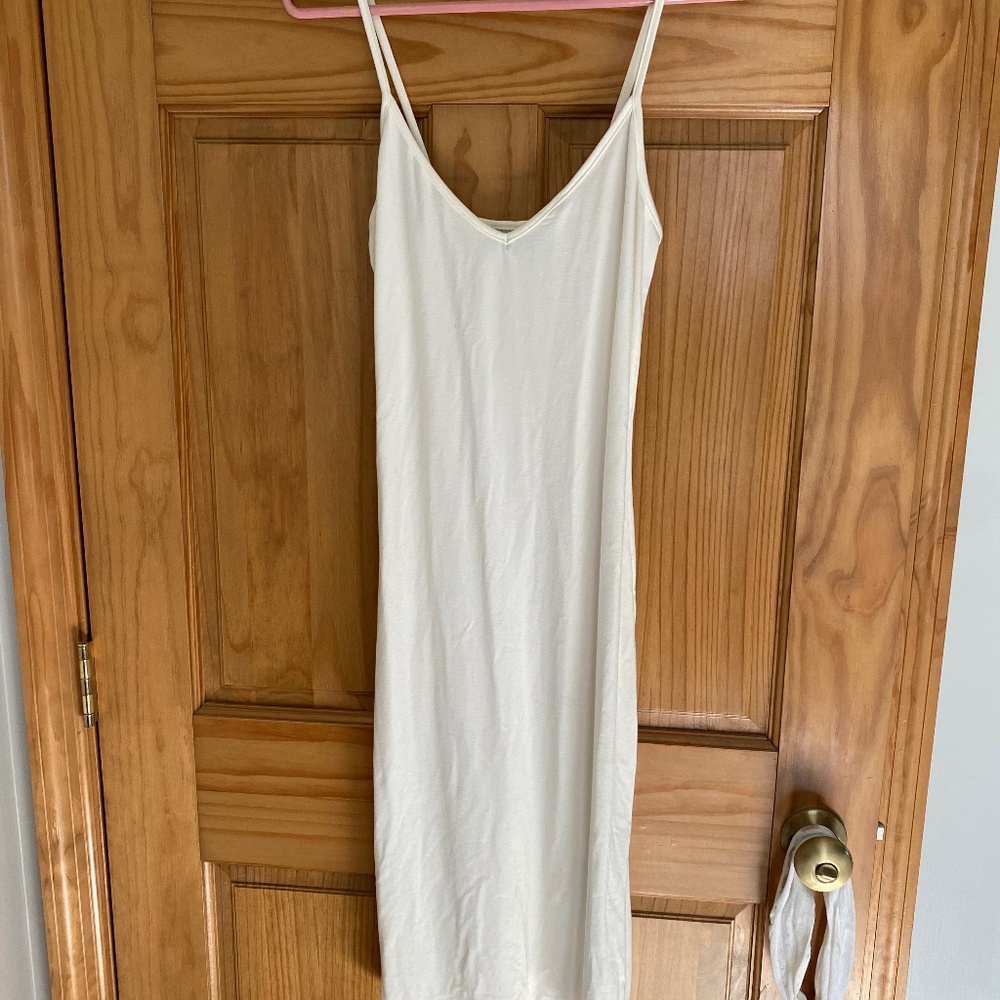 White midi dress